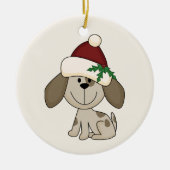Niedlicher Personalisierter Hund Weihnachtsschmuck (Vorne)