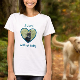 Niedlicher Personalisierter Hund zu Fuß Buddy Hear T-Shirt