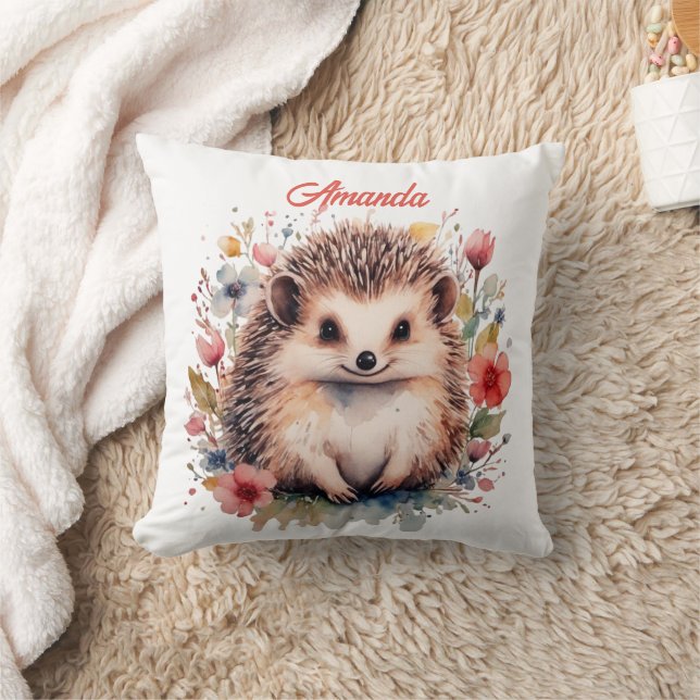 Niedlicher Personalisierter Igel Kissen (Decke)