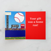 Niedlicher personalisierter Kindersport dankt Dankeskarte (Innenseite)