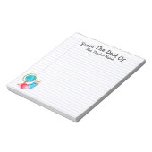 Niedlicher personalisierter Lehrer Notizblock (Rotiert)