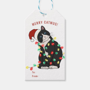 Niedlicher Personalisierter Merry CatMus Weihnacht Geschenkanhänger
