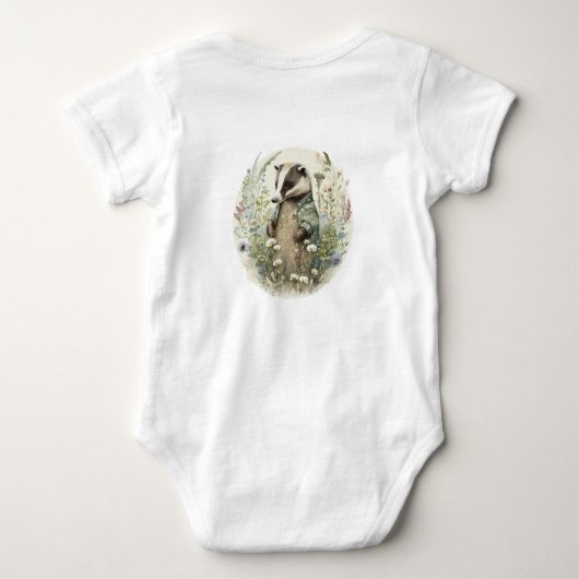 Niedlicher personalisierter Name Baby Strampler (Rückseite)