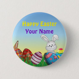Niedlicher Personalisierter Name Happy Oster Pinba Button
