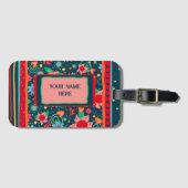 Niedlicher Personalisierter Name Inspirivity Flora Gepäckanhänger (Vorderseite (Horizontal))