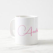 Niedlicher personalisierter Name Kaffeetasse (Vorderseite Links)