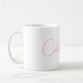 Niedlicher personalisierter Name Kaffeetasse (Links)