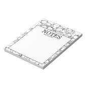 Niedlicher Personalisierter Name Katzen Notizblock (Rotiert)