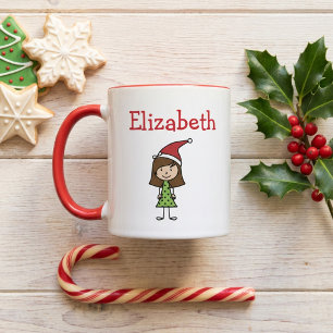 Niedlicher Personalisierter Name Kinder heißes Kak Zweifarbige Tasse