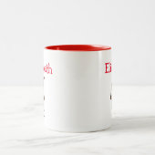 Niedlicher Personalisierter Name Kinder heißes Kak Zweifarbige Tasse (Mittel)