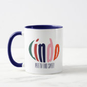 Niedlicher, Personalisierter Name "Linda", Kreis Tasse (Links)
