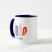 Niedlicher, Personalisierter Name "Linda", Kreis Tasse (Vorderseite Links)