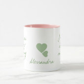 Niedlicher Personalisierter Name Mommy Matcha Tea  Tasse (Zentrum)