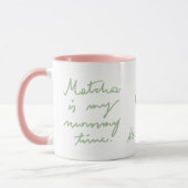 Niedlicher Personalisierter Name Mommy Matcha Tea Tasse (Links)