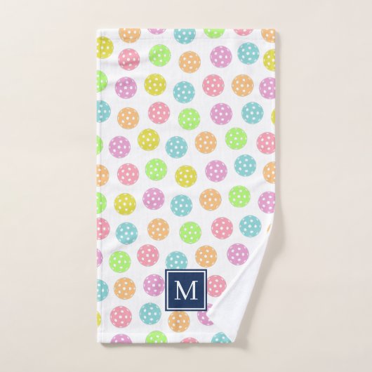 Niedlicher Personalisierter Name Pickleball Balls Handtuch (Handtuch)