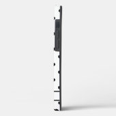 Niedlicher personalisierter Name Schwarz-weiß Herz Case-Mate iPhone Hülle (Rückseite / Links)