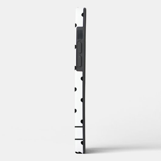 Niedlicher personalisierter Name Schwarz-weiß Herz Case-Mate iPhone Hülle (Rückseite / Links)