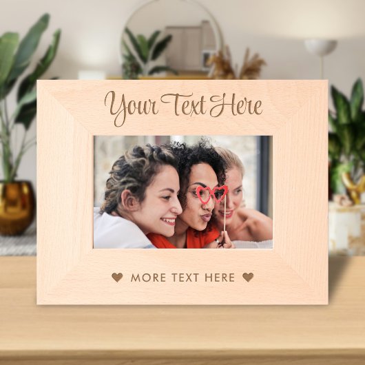 Niedlicher Personalisierter Name Texttypografie Geätzte Rahmen