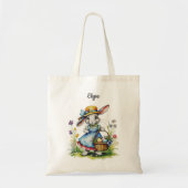 Niedlicher Personalisierter Name Vintag Ostern Lec Tragetasche (Vorne)