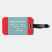 Niedlicher Personalisierter Niedlicher Pinguin-Gep Gepäckanhänger (Rückseite horizontal)