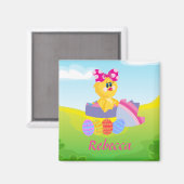 Niedlicher Personalisierter Osterchic Magnet (Vorderseite/Rückseite)