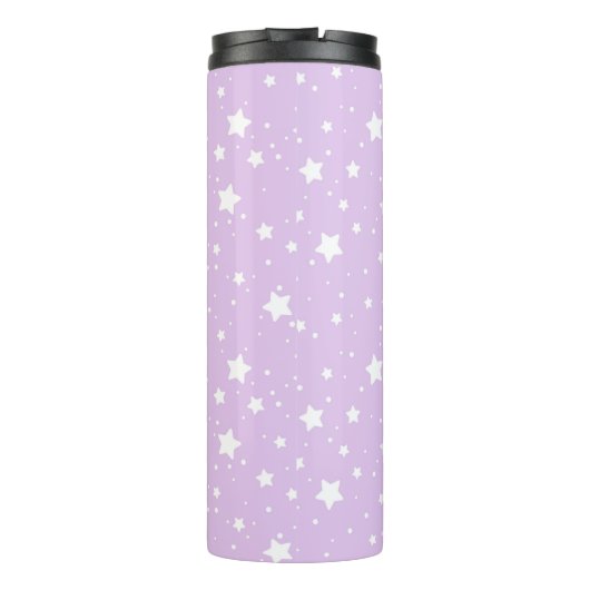 Niedlicher Personalisierter Pastel-Star-Muster Thermosbecher (Rückseite)