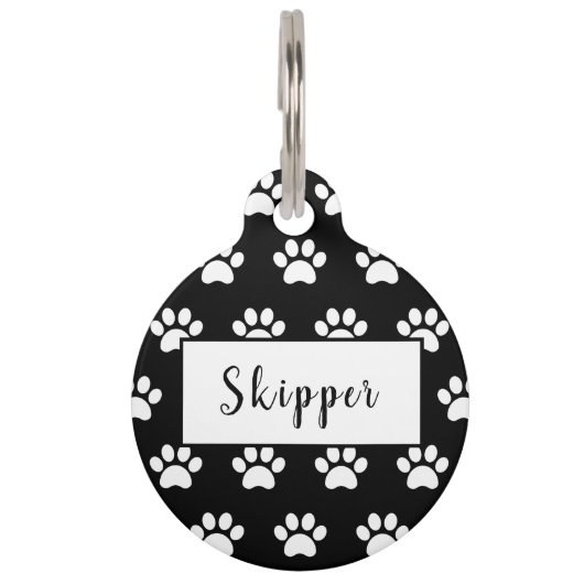 Niedlicher Personalisierter Pfostendruck Haustiermarke (Vorderseite)