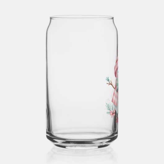 Niedlicher Personalisierter Pink Snowman Dosenglas (Rechts)