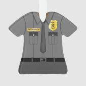 Niedlicher Personalisierter Polizeibeamter Ornament (Rückseite)
