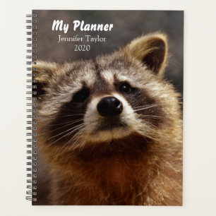 Niedlicher Personalisierter Racoon Planer
