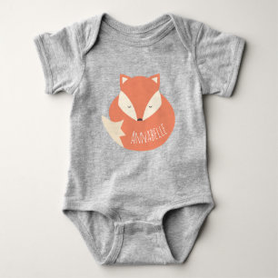 Niedlicher Personalisierter Schlaffuchs Baby Strampler