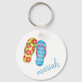 Niedlicher Personalisierter Strand Schlüsselanhänger (Rückseite)