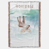 Niedlicher Personalisierter Urlaub am Elch Decke (Vorderseite Vertikal)