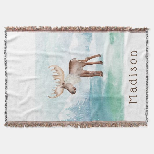 Niedlicher Personalisierter Urlaub am Elch Decke (Vorderseite)