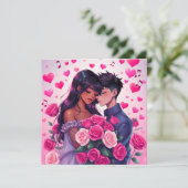 Niedlicher Personalisierter Valentinstag des Bi-Ra Karte (Stehend Vorderseite)