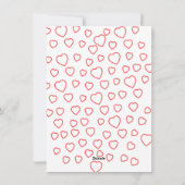 Niedlicher Personalisierter Valentinstag Feiertagskarte (Rückseite)