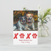 Niedlicher Personalisierter Valentinstag Feiertagskarte (Stehend Vorderseite)