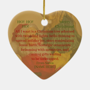 Niedlicher Personalisierter Vintager Weihnachtssch Keramik Ornament