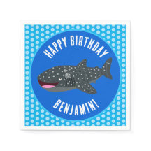 Niedlicher personalisierter Walhai zum Geburtstag