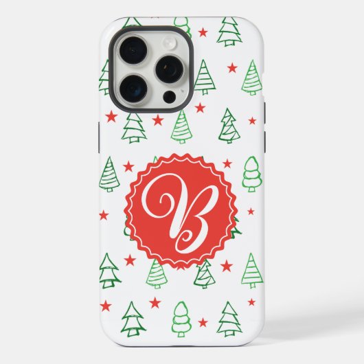 Niedlicher Personalisierter Weihnachtsbaum iPhone Hülle (Rückseite)
