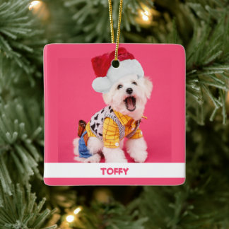 Niedlicher Personalisierter Weihnachtsmann Keramikornament