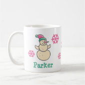 Niedlicher Personalisierter Weihnachtsschnee Kaffeetasse (Links)
