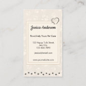 Niedlicher Pet Care Services Groomer Paw Prints Visitenkarte (Rückseite)