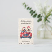 Niedlicher Pet Care Services Groomer Paw Prints Visitenkarte (Stehend Vorderseite)