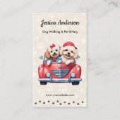 Niedlicher Pet Care Services Groomer Paw Prints Visitenkarte (Vorderseite)