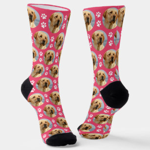 Niedlicher Pet-Foto-Pfosten Druckt Custom Pink Nov Socken