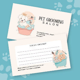 Niedlicher Pet Grooming Salon Erinnerung Terminkarte