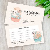 Niedlicher Pet Grooming Salon Erinnerung Terminkarte