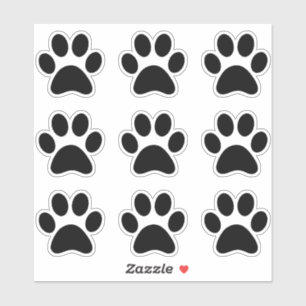 Niedlicher Pet Schwarze Paw Print Hund Katze Aufkleber