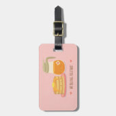 Niedlicher Pfannkuchen-und Gepäckanhänger (Vorderseite vertikal)